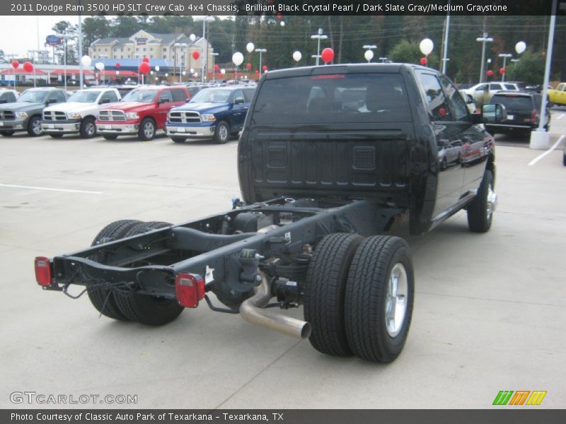 Brilliant Black Crystal Pearl / Dark Slate Gray/Medium Graystone 2011 Dodge Ram 3500 HD SLT Crew Cab 4x4 Chassis