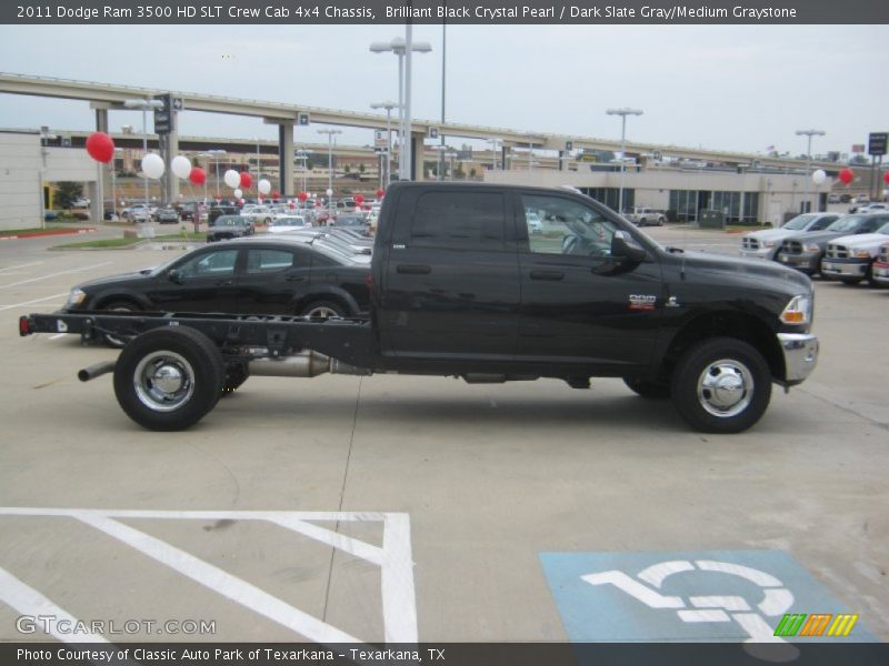  2011 Ram 3500 HD SLT Crew Cab 4x4 Chassis Brilliant Black Crystal Pearl