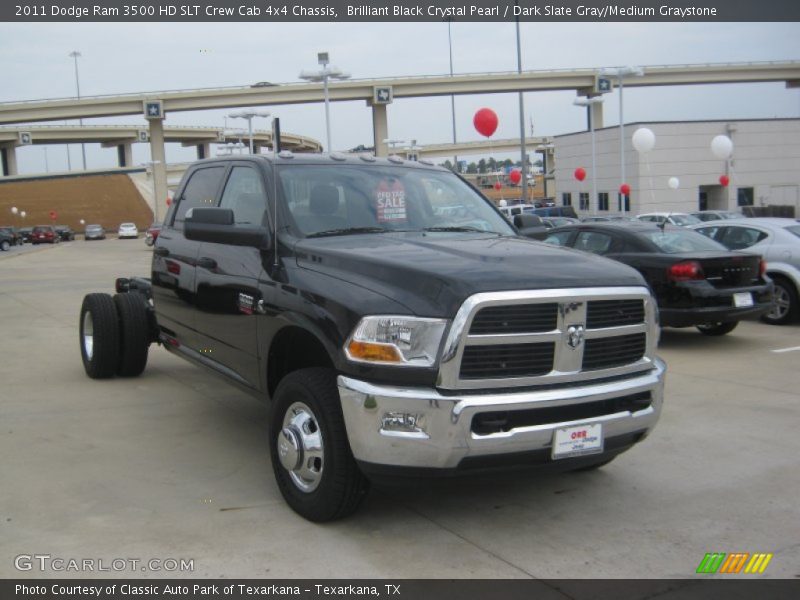 Front 3/4 View of 2011 Ram 3500 HD SLT Crew Cab 4x4 Chassis