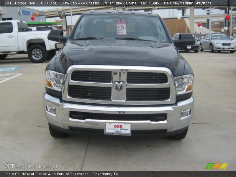 Brilliant Black Crystal Pearl / Dark Slate Gray/Medium Graystone 2011 Dodge Ram 3500 HD SLT Crew Cab 4x4 Chassis