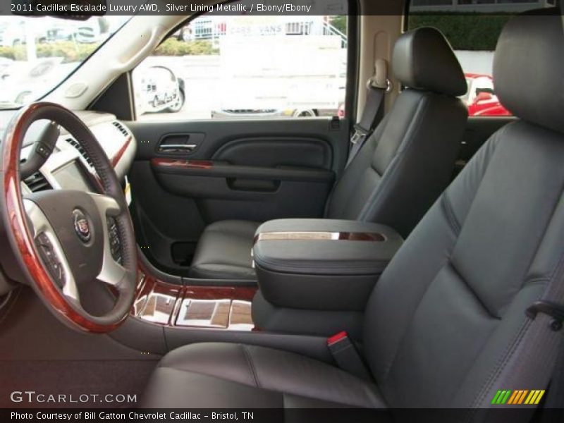 Silver Lining Metallic / Ebony/Ebony 2011 Cadillac Escalade Luxury AWD