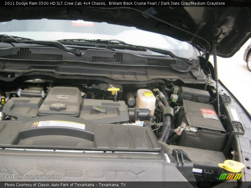 Brilliant Black Crystal Pearl / Dark Slate Gray/Medium Graystone 2011 Dodge Ram 3500 HD SLT Crew Cab 4x4 Chassis