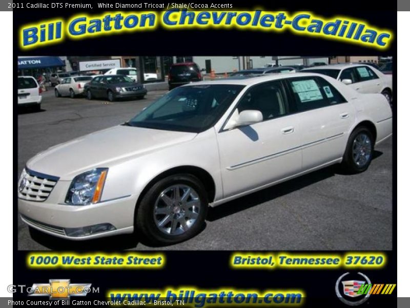 White Diamond Tricoat / Shale/Cocoa Accents 2011 Cadillac DTS Premium