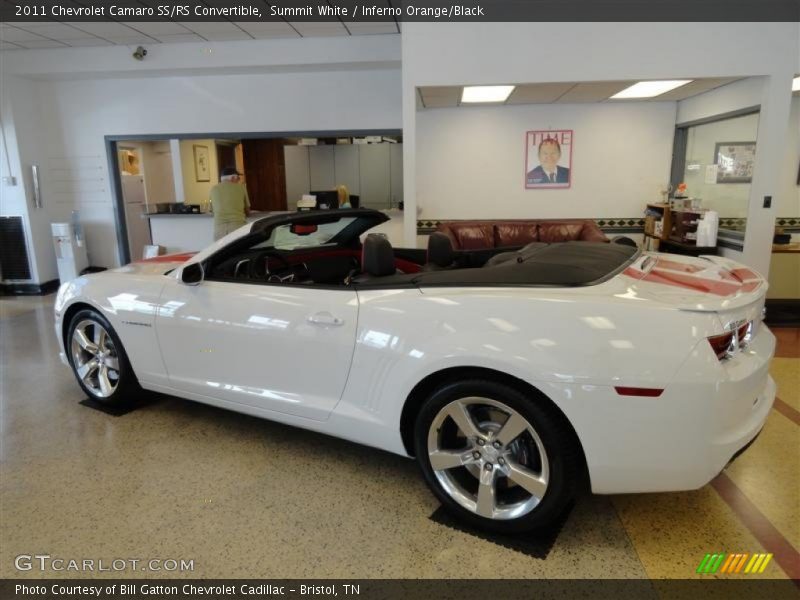 Summit White / Inferno Orange/Black 2011 Chevrolet Camaro SS/RS Convertible
