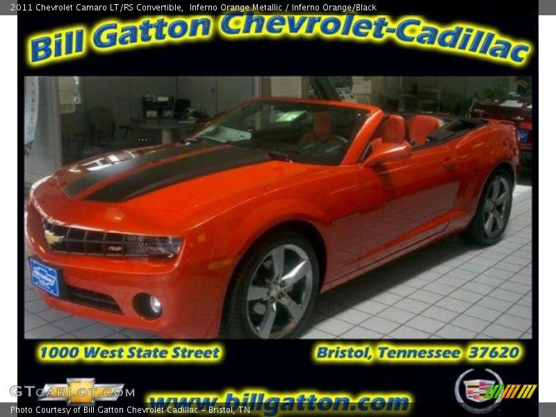 Inferno Orange Metallic / Inferno Orange/Black 2011 Chevrolet Camaro LT/RS Convertible