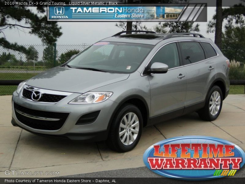 Liquid Silver Metallic / Black 2010 Mazda CX-9 Grand Touring