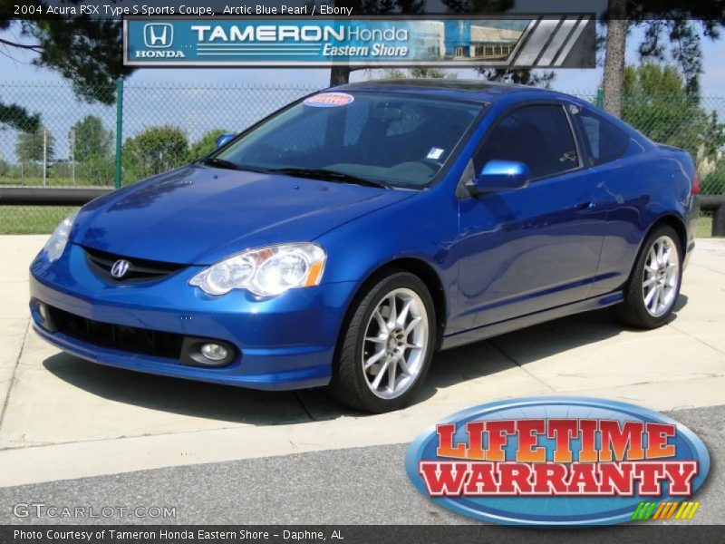 Arctic Blue Pearl / Ebony 2004 Acura RSX Type S Sports Coupe