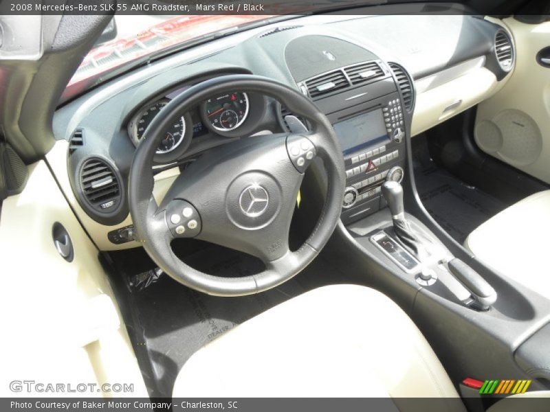Mars Red / Black 2008 Mercedes-Benz SLK 55 AMG Roadster