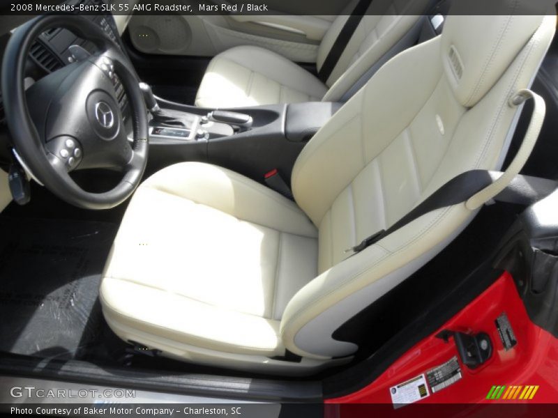 Mars Red / Black 2008 Mercedes-Benz SLK 55 AMG Roadster