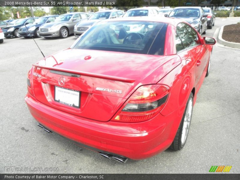 Mars Red / Black 2008 Mercedes-Benz SLK 55 AMG Roadster