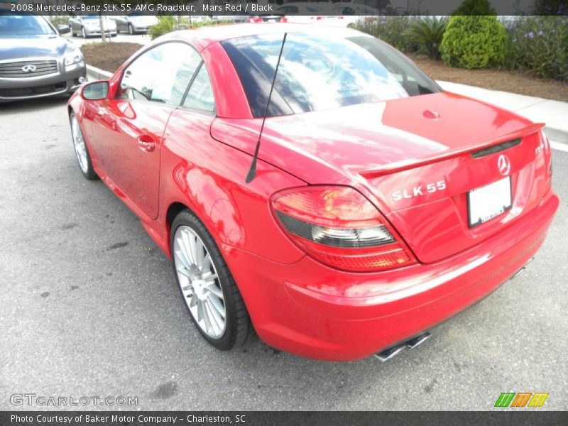 Mars Red / Black 2008 Mercedes-Benz SLK 55 AMG Roadster