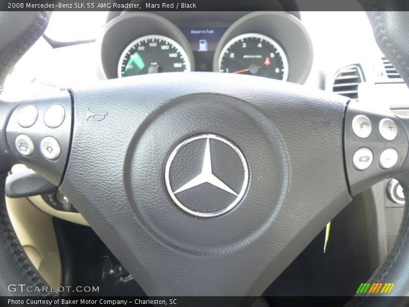 Mars Red / Black 2008 Mercedes-Benz SLK 55 AMG Roadster