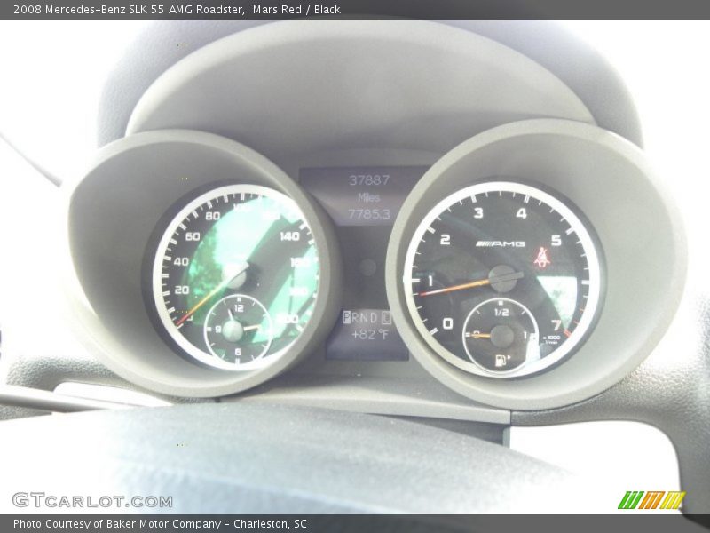Mars Red / Black 2008 Mercedes-Benz SLK 55 AMG Roadster