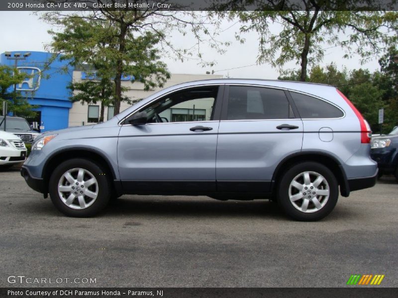 Glacier Blue Metallic / Gray 2009 Honda CR-V EX 4WD