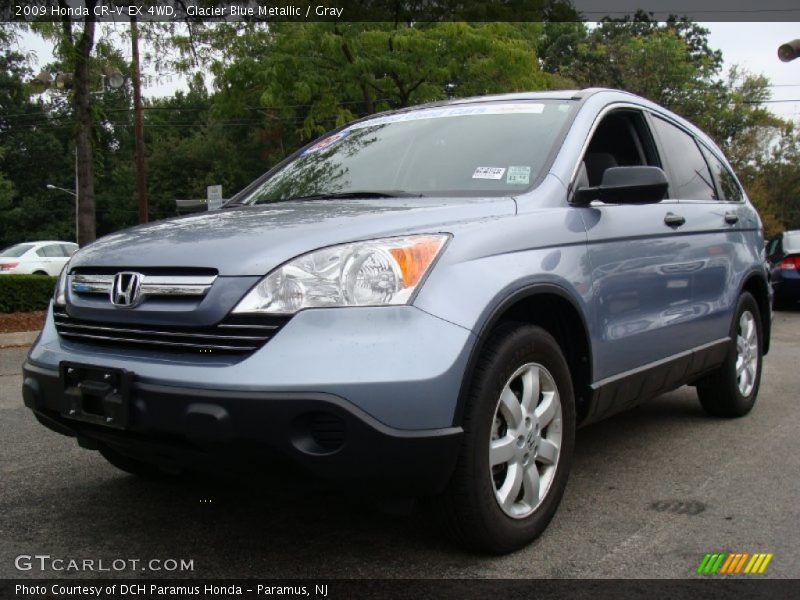Glacier Blue Metallic / Gray 2009 Honda CR-V EX 4WD