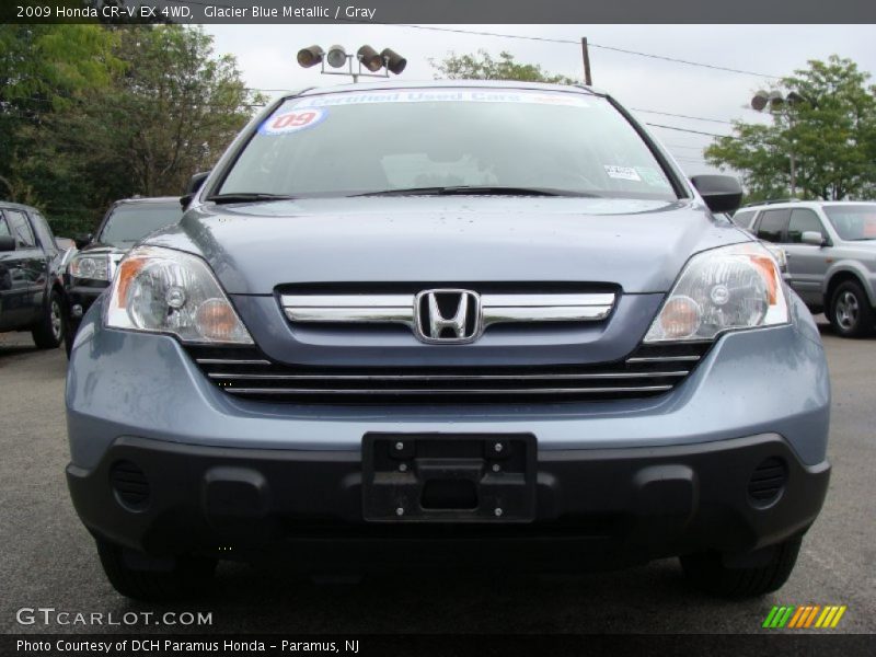 Glacier Blue Metallic / Gray 2009 Honda CR-V EX 4WD