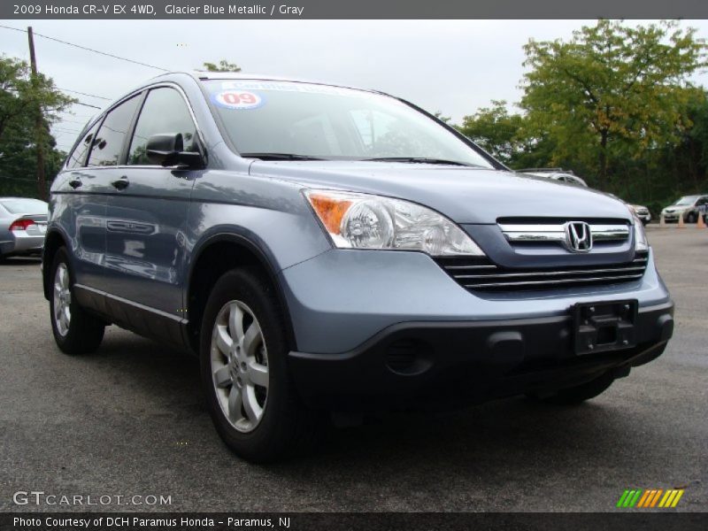 Glacier Blue Metallic / Gray 2009 Honda CR-V EX 4WD