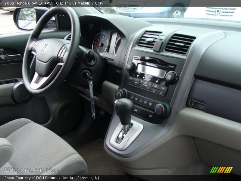 Glacier Blue Metallic / Gray 2009 Honda CR-V EX 4WD