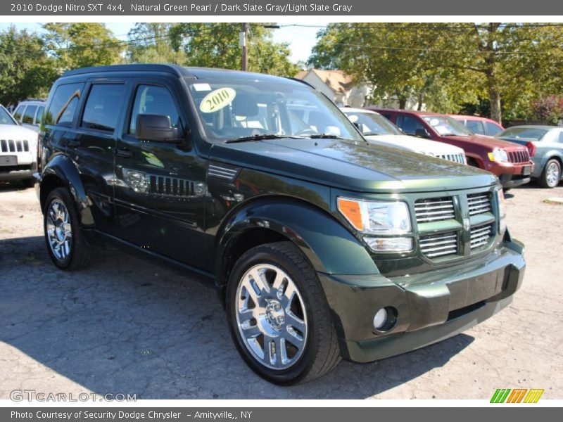 Natural Green Pearl / Dark Slate Gray/Light Slate Gray 2010 Dodge Nitro SXT 4x4