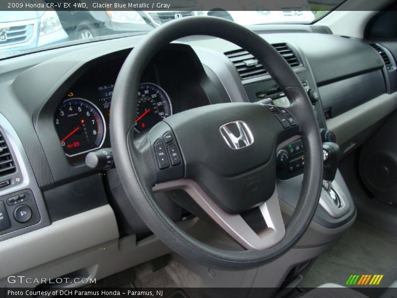 Glacier Blue Metallic / Gray 2009 Honda CR-V EX 4WD