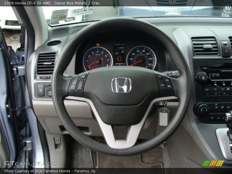 Glacier Blue Metallic / Gray 2009 Honda CR-V EX 4WD