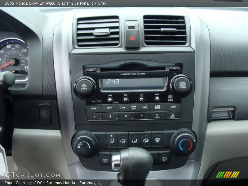 Glacier Blue Metallic / Gray 2009 Honda CR-V EX 4WD