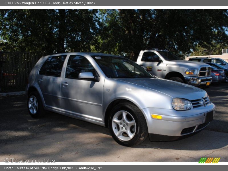Reflex Silver / Black 2003 Volkswagen Golf GL 4 Door