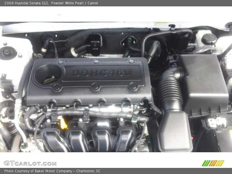 Powder White Pearl / Camel 2009 Hyundai Sonata GLS