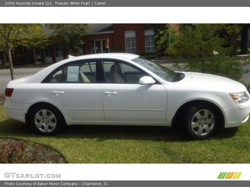 Powder White Pearl / Camel 2009 Hyundai Sonata GLS