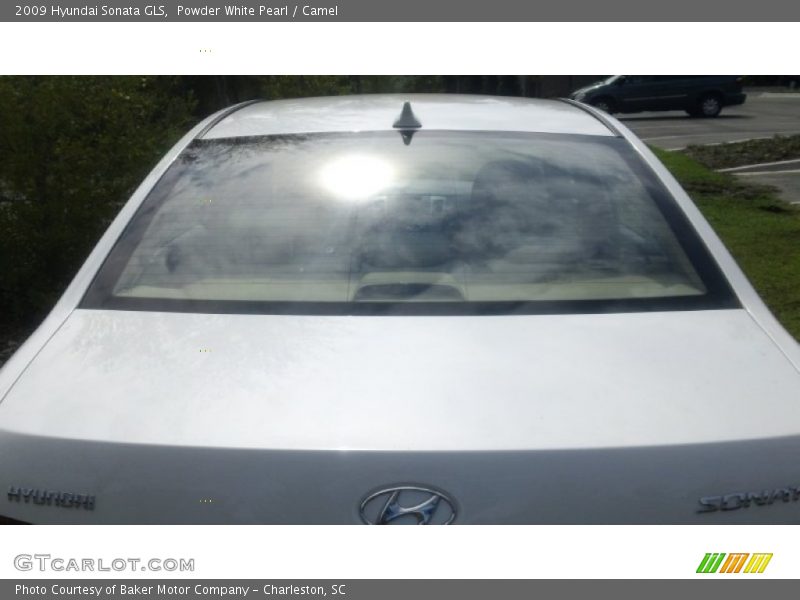 Powder White Pearl / Camel 2009 Hyundai Sonata GLS