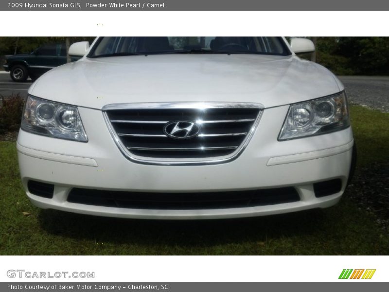Powder White Pearl / Camel 2009 Hyundai Sonata GLS