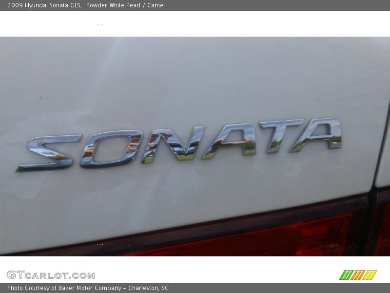 Powder White Pearl / Camel 2009 Hyundai Sonata GLS