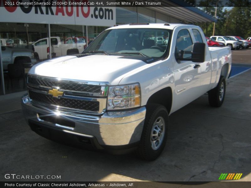 Summit White / Dark Titanium 2011 Chevrolet Silverado 2500HD Extended Cab 4x4