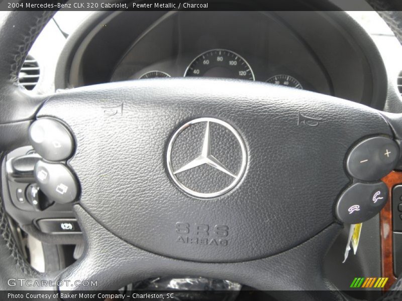 Pewter Metallic / Charcoal 2004 Mercedes-Benz CLK 320 Cabriolet