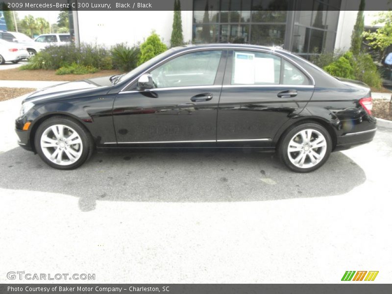 Black / Black 2009 Mercedes-Benz C 300 Luxury