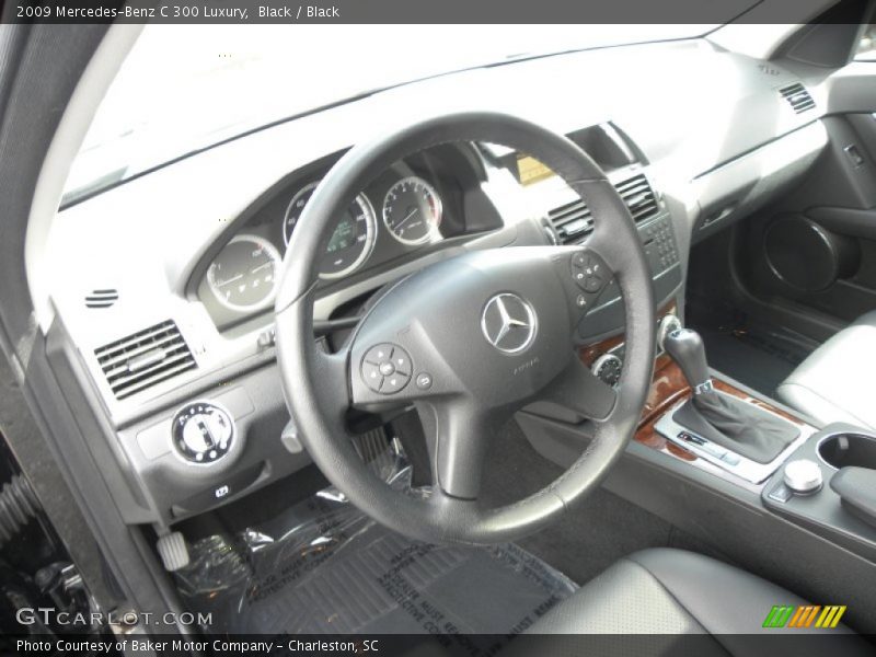 Black / Black 2009 Mercedes-Benz C 300 Luxury