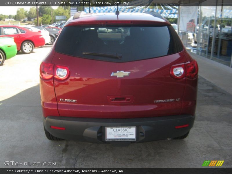 Crystal Red Tintcoat / Dark Gray/Light Gray 2012 Chevrolet Traverse LT
