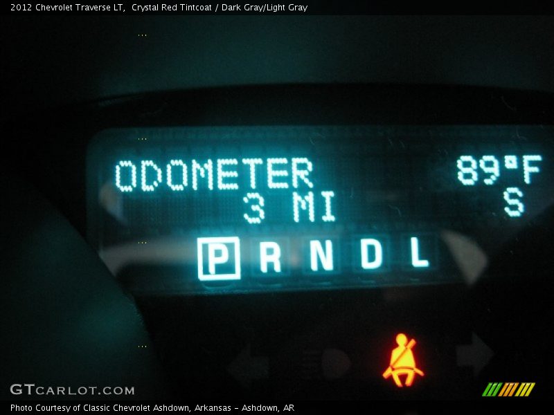 Crystal Red Tintcoat / Dark Gray/Light Gray 2012 Chevrolet Traverse LT