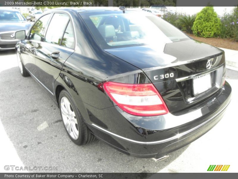 Black / Black 2009 Mercedes-Benz C 300 Luxury