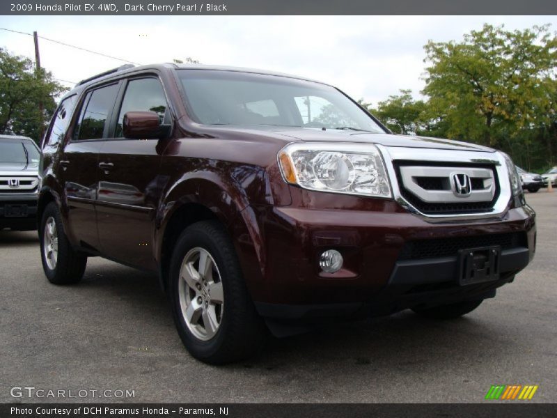 Dark Cherry Pearl / Black 2009 Honda Pilot EX 4WD