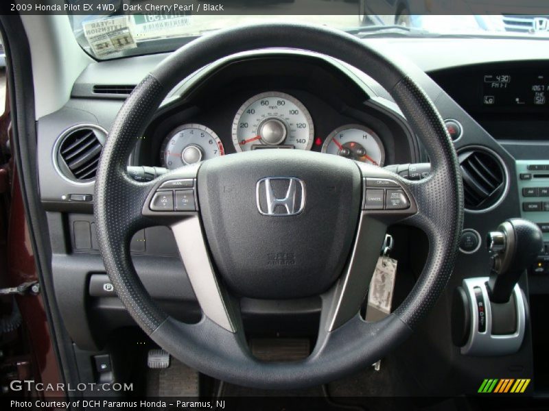 Dark Cherry Pearl / Black 2009 Honda Pilot EX 4WD
