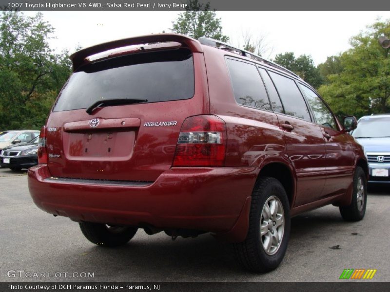 Salsa Red Pearl / Ivory Beige 2007 Toyota Highlander V6 4WD