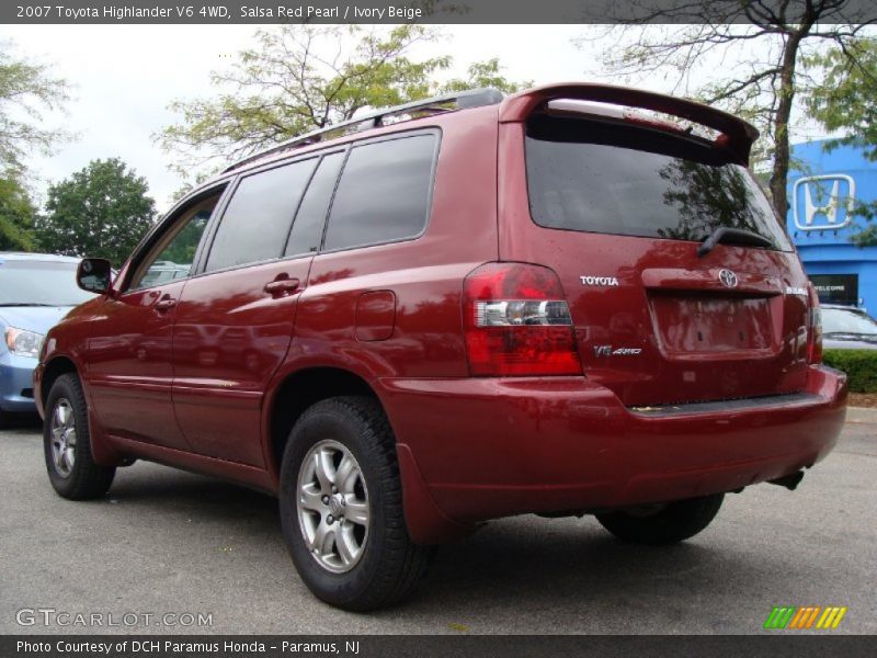 Salsa Red Pearl / Ivory Beige 2007 Toyota Highlander V6 4WD