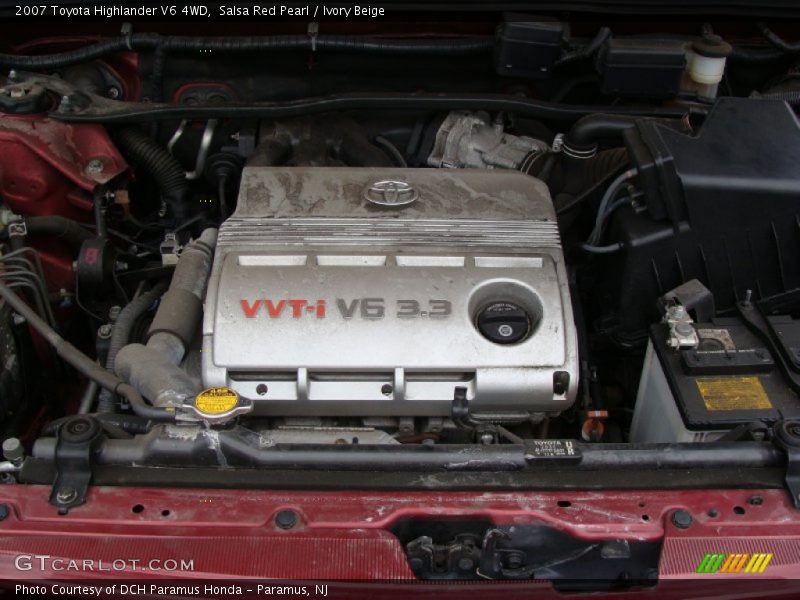 Salsa Red Pearl / Ivory Beige 2007 Toyota Highlander V6 4WD