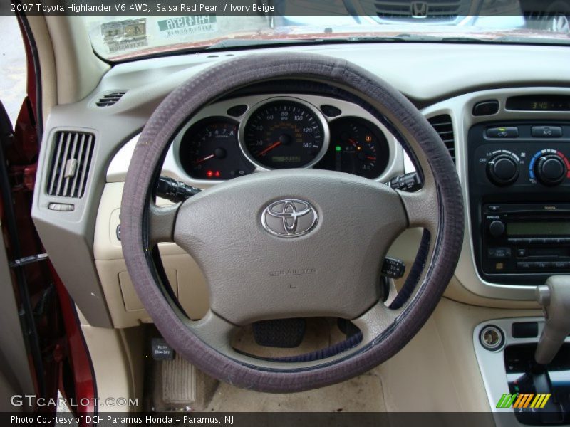 Salsa Red Pearl / Ivory Beige 2007 Toyota Highlander V6 4WD
