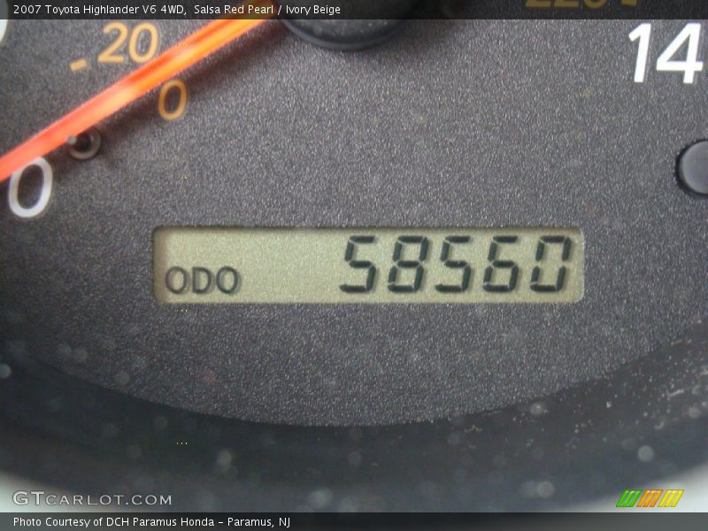 Salsa Red Pearl / Ivory Beige 2007 Toyota Highlander V6 4WD