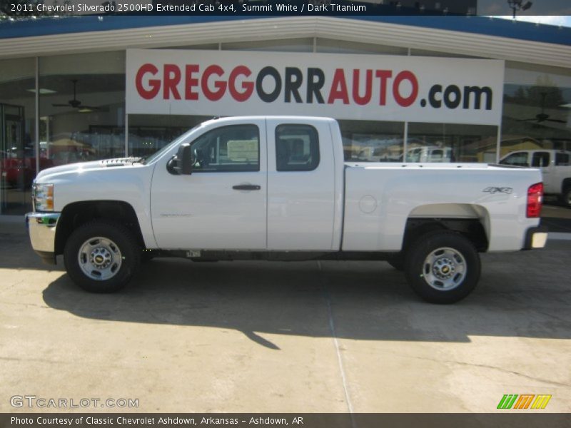 Summit White / Dark Titanium 2011 Chevrolet Silverado 2500HD Extended Cab 4x4