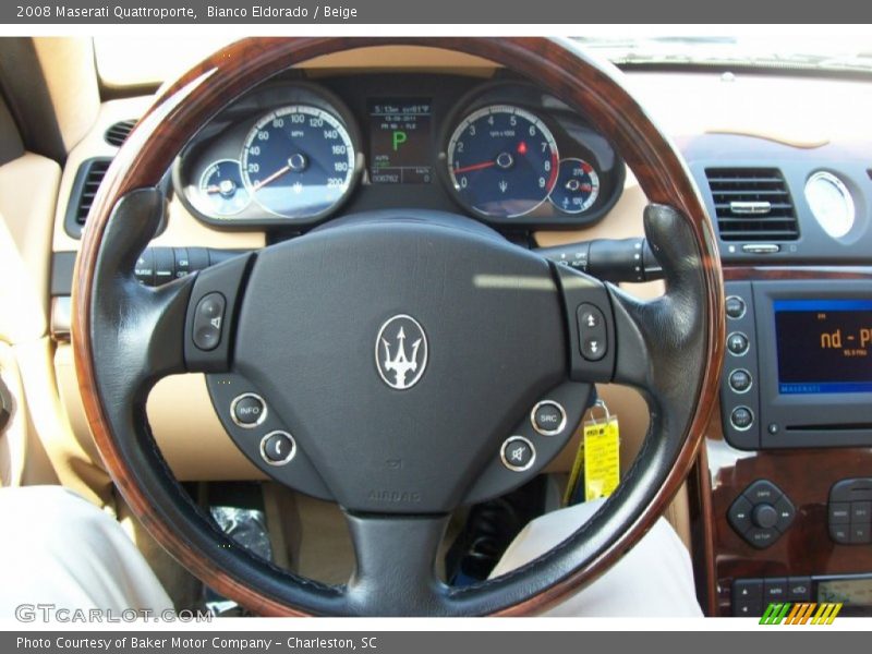 Bianco Eldorado / Beige 2008 Maserati Quattroporte