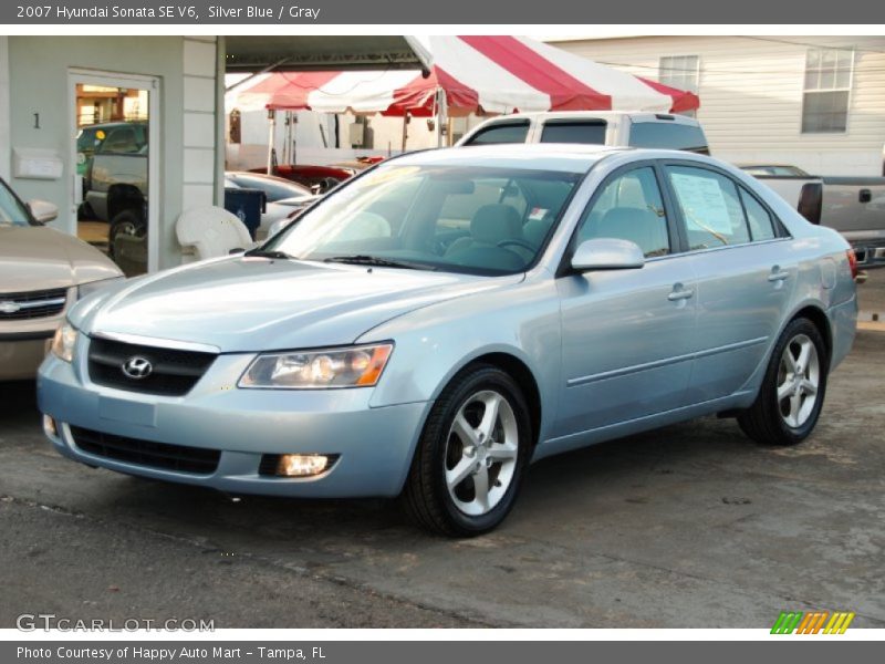 Silver Blue / Gray 2007 Hyundai Sonata SE V6