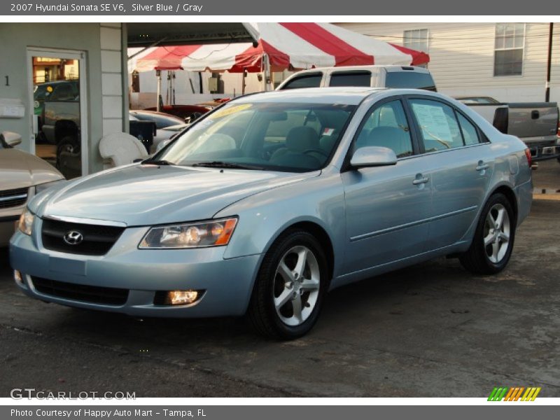 Silver Blue / Gray 2007 Hyundai Sonata SE V6